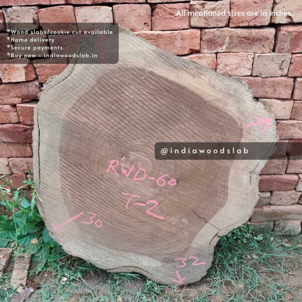 Live edge cookie wood slab in india