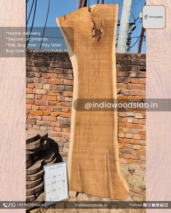 Live edge wood slabs in India. @indiawoodslab +91 9528956167
