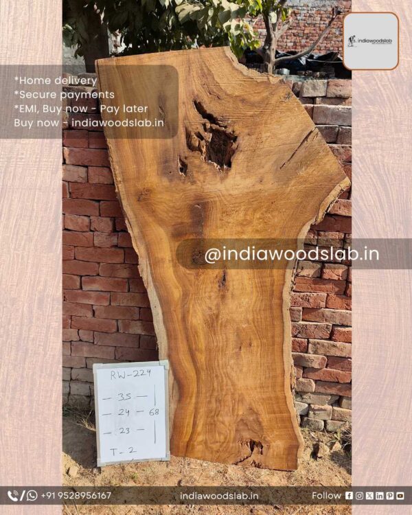 Live edge wood slabs in India. @indiawoodslab +91 9528956167