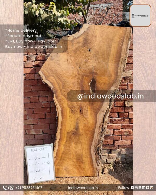 Live edge wood slabs in India. @indiawoodslab +91 9528956167