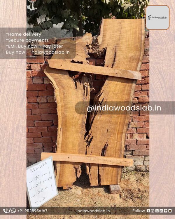 Live edge wood slabs in India. @indiawoodslab +91 9528956167