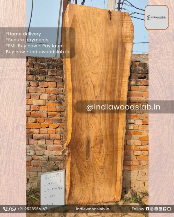 Live edge wood slabs in India. @indiawoodslab +91 9528956167
