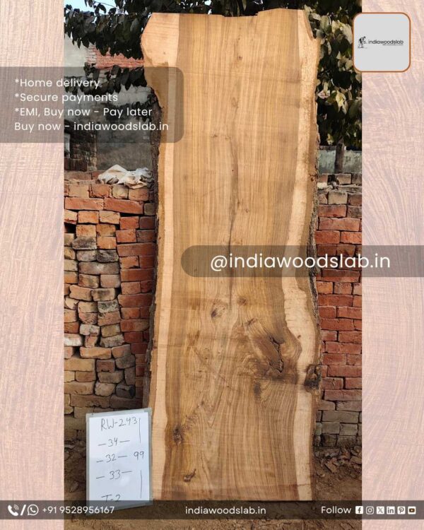 Live edge wood slabs in India. @indiawoodslab +91 9528956167