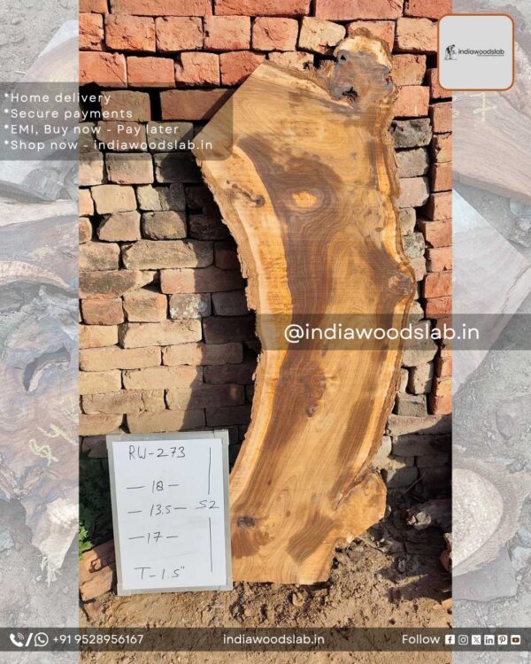 Live edge wood slabs in India. @indiawoodslab +91 9528956167
