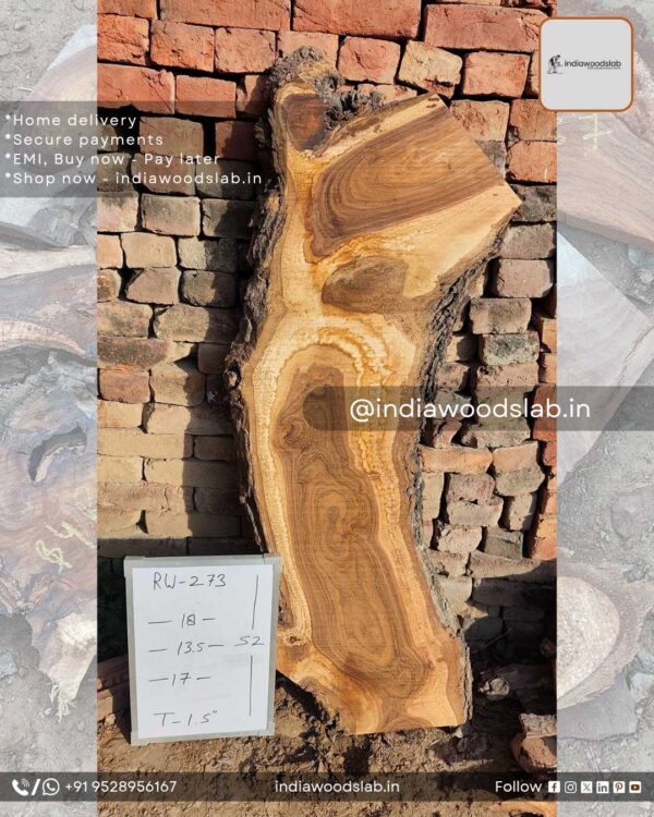 Live edge wood slabs in India. @indiawoodslab +91 9528956167
