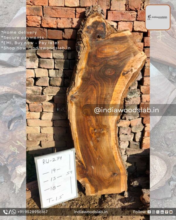 Live edge wood slabs in India. @indiawoodslab +91 9528956167