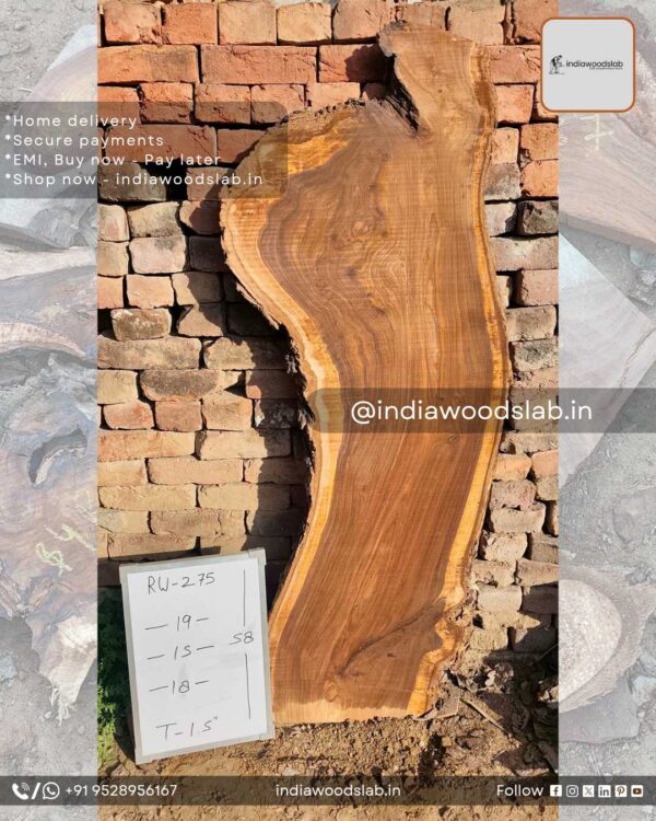 Live edge wood slabs in India. @indiawoodslab +91 9528956167