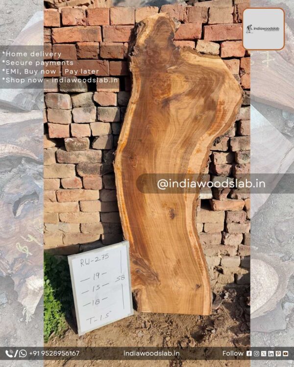 Live edge wood slabs in India. @indiawoodslab +91 9528956167