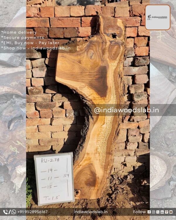 Live edge wood slabs in India. @indiawoodslab +91 9528956167