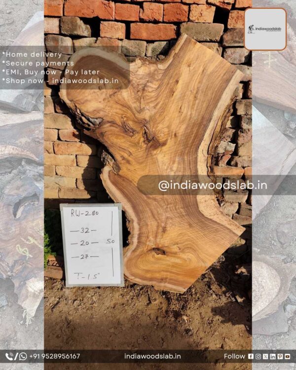 Live edge wood slabs in India. @indiawoodslab +91 9528956167