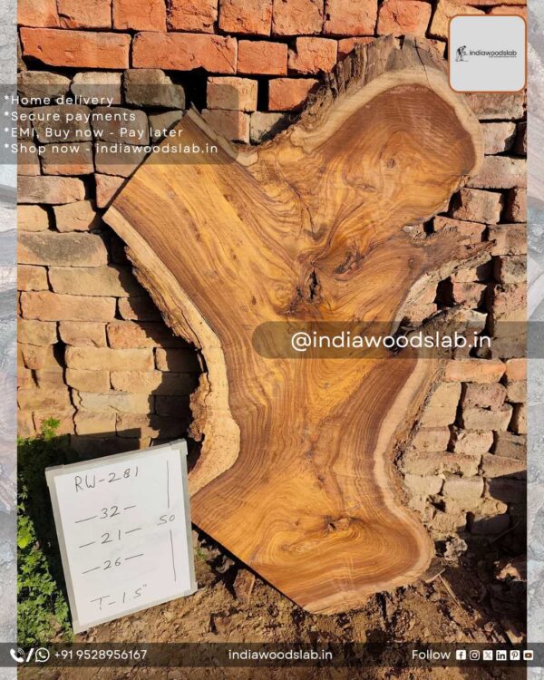 Live edge wood slabs in India. @indiawoodslab +91 9528956167