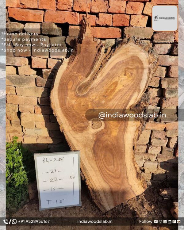 Live edge wood slabs in India. @indiawoodslab +91 9528956167
