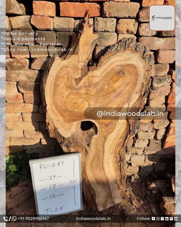 Live edge wood slabs in India. @indiawoodslab +91 9528956167