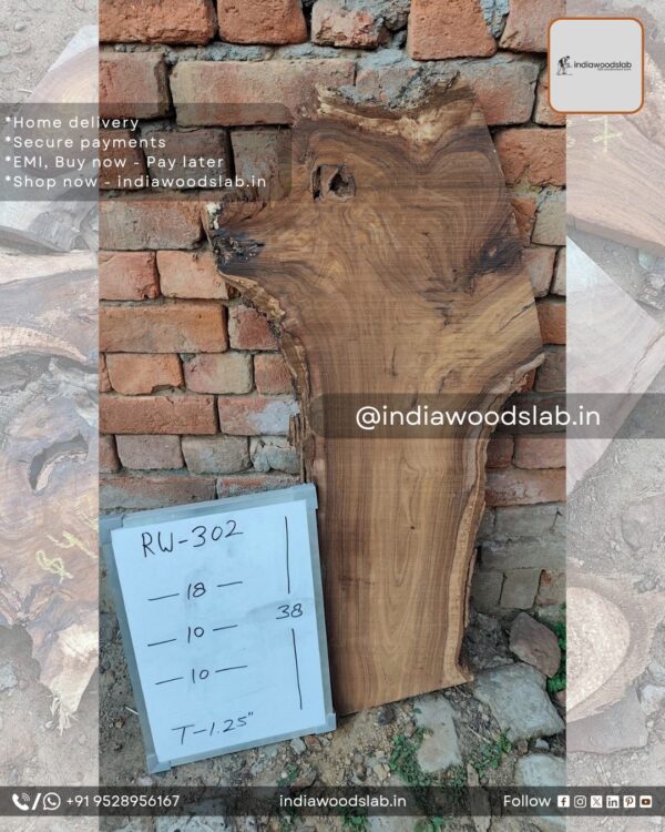 Live edge wood slabs in India. @indiawoodslab +91 9528956167