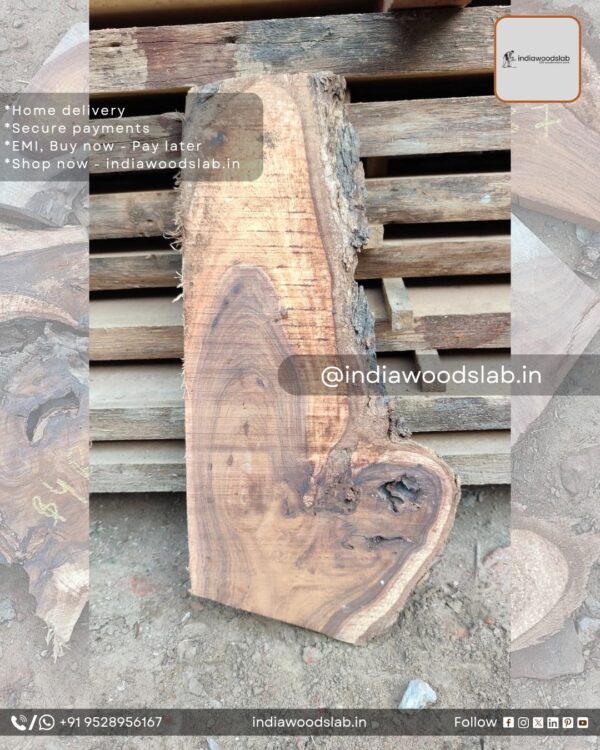 Live edge wood slabs in India. @indiawoodslab +91 9528956167