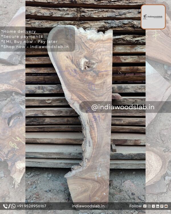 Live edge wood slabs in India. @indiawoodslab +91 9528956167