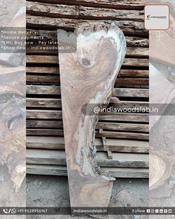 Live edge wood slabs in India. @indiawoodslab +91 9528956167