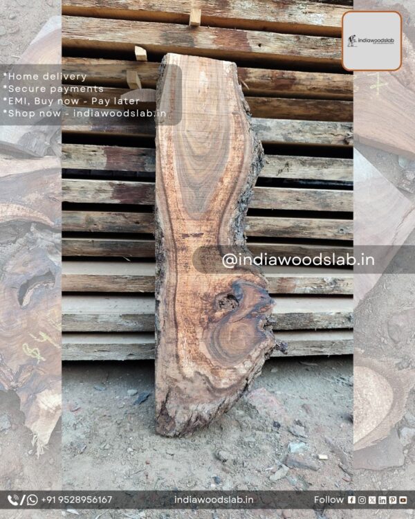 Live edge wood slabs in India. @indiawoodslab +91 9528956167